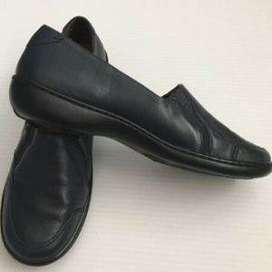 Hush Puppies Leather Comfort Loafers, Navy, 9.5